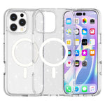 AMORUS For iPhone 16 Pro Max Magnetic Case Compatible with MagSafe Glitter Powder PC + TPU Phone Cover
