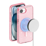 AMORUS For iPhone 17e / 16e Magnetic Case Compatible with MagSafe Glitter Powder PC + TPU Phone Cover