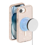 AMORUS For iPhone 17e / 16e Magnetic Case Compatible with MagSafe Glitter Powder PC + TPU Phone Cover
