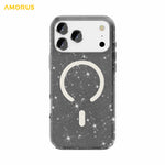 AMORUS For iPhone 17 Pro Max Magnetic Case Compatible with MagSafe Glitter Powder PC + TPU Phone Cover