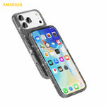 AMORUS For iPhone 17 Pro Max Magnetic Case Compatible with MagSafe Glitter Powder PC + TPU Phone Cover