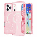 AMORUS For iPhone 17 Pro Max Magnetic Case Compatible with MagSafe Glitter Powder PC + TPU Phone Cover