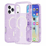 AMORUS For iPhone 17 Pro Max Magnetic Case Compatible with MagSafe Glitter Powder PC + TPU Phone Cover