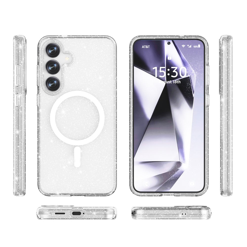 AMORUS For Samsung Galaxy S25+ Glitter Powder PC + TPU Phone Cover