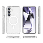 AMORUS For Samsung Galaxy S25 Magnetic Case Glitter Powder PC + TPU Phone Cover