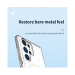 AMORUS For Samsung Galaxy S24 Ultra Magnetic Case Glitter Powder PC + TPU Phone Cover