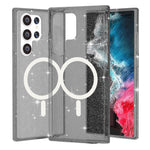 AMORUS For Samsung Galaxy S24 Ultra Magnetic Case Glitter Powder PC + TPU Phone Cover