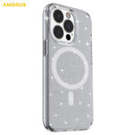 AMORUS Magnetic Case For iPhone 12 Pro  /  12 Compatible with MagSafe Glitter Powder PC + TPU Phone Cover