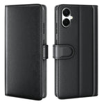 AMORUS For Samsung Galaxy A08 5G / A08 4G / A07 4G Stand Cases Calf Texture Genuine Split Leather Wallet Phone Cover