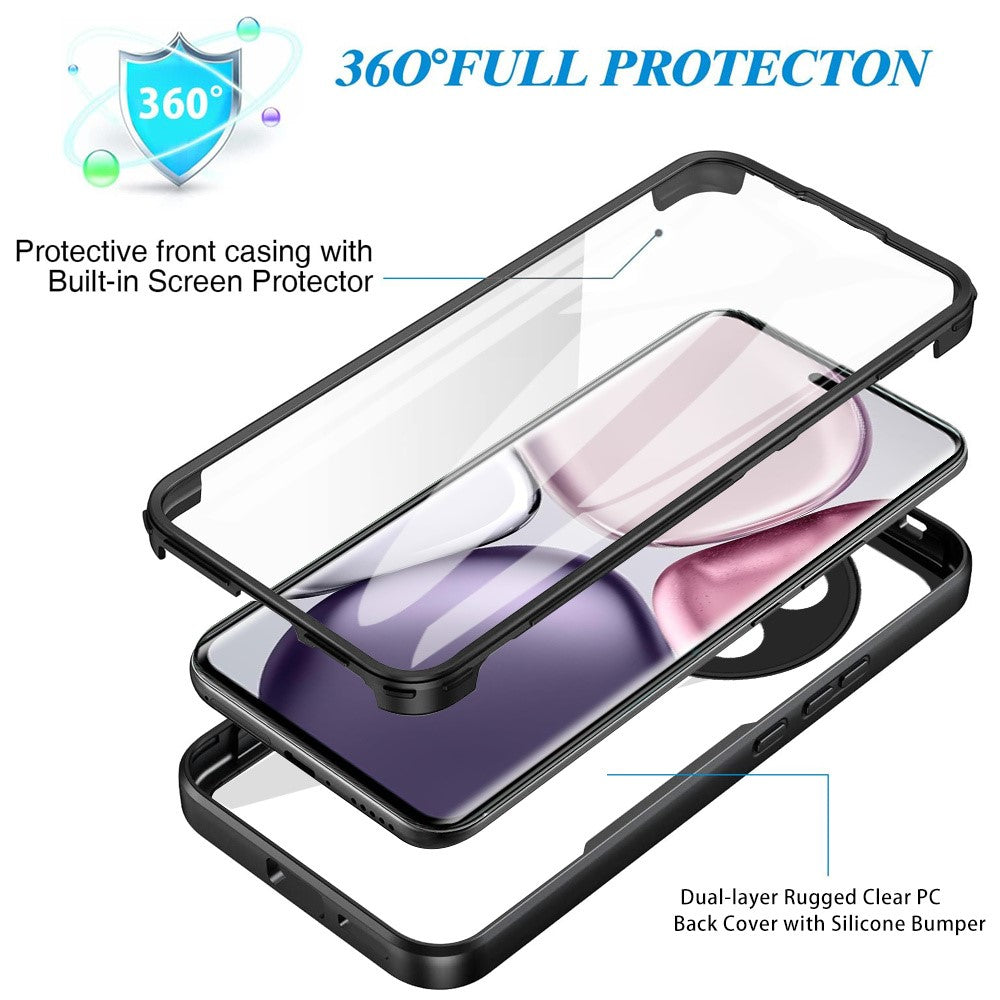 Phone Case For Honor X9c 5G  /  X60 Pro 5G Acrylic + TPU Clear Phone Cover with PET Screen Film