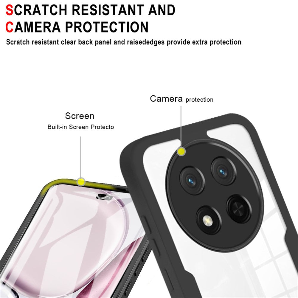 Phone Case For Honor X9c 5G  /  X60 Pro 5G Acrylic + TPU Clear Phone Cover with PET Screen Film