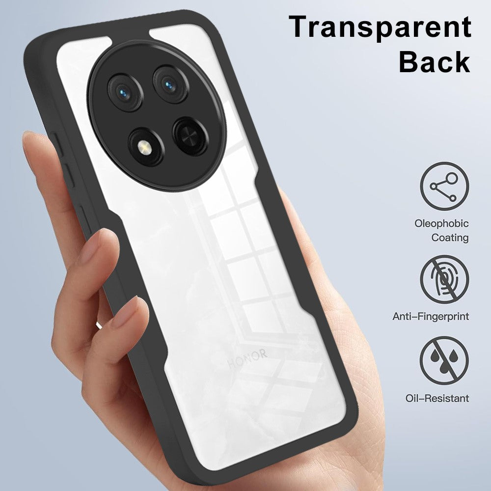 Phone Case For Honor X9c 5G  /  X60 Pro 5G Acrylic + TPU Clear Phone Cover with PET Screen Film