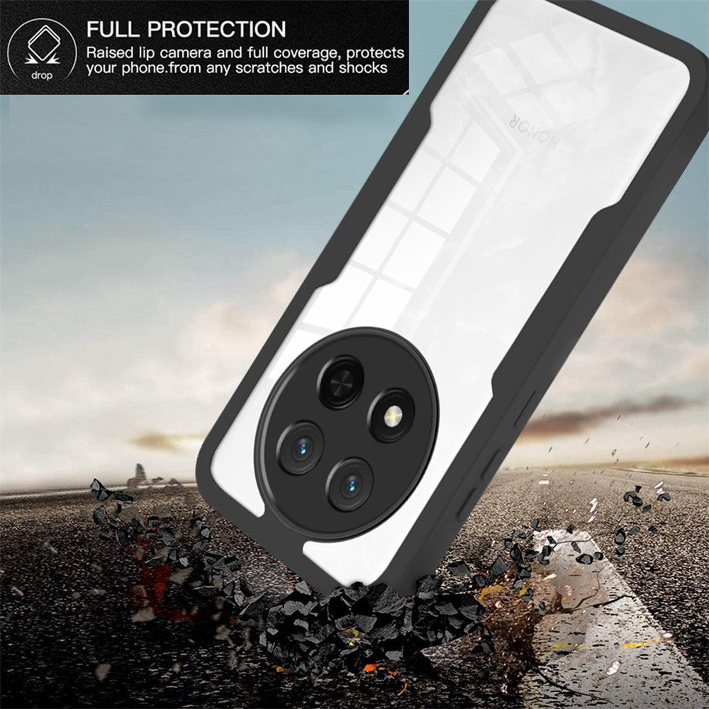 Phone Case For Honor X9c 5G  /  X60 Pro 5G Acrylic + TPU Clear Phone Cover with PET Screen Film