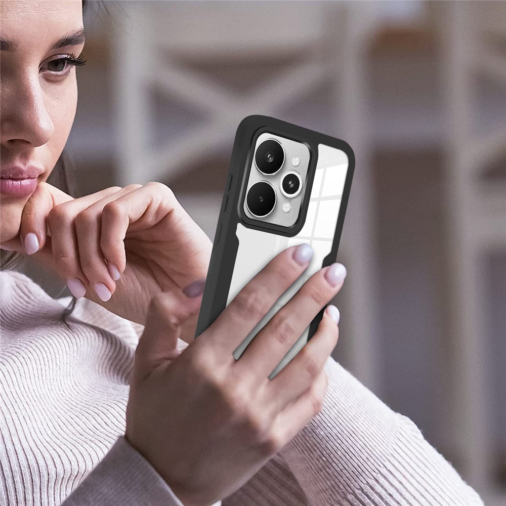 Phone Case For Honor X9c 5G  /  X60 Pro 5G Acrylic + TPU Clear Phone Cover with PET Screen Film
