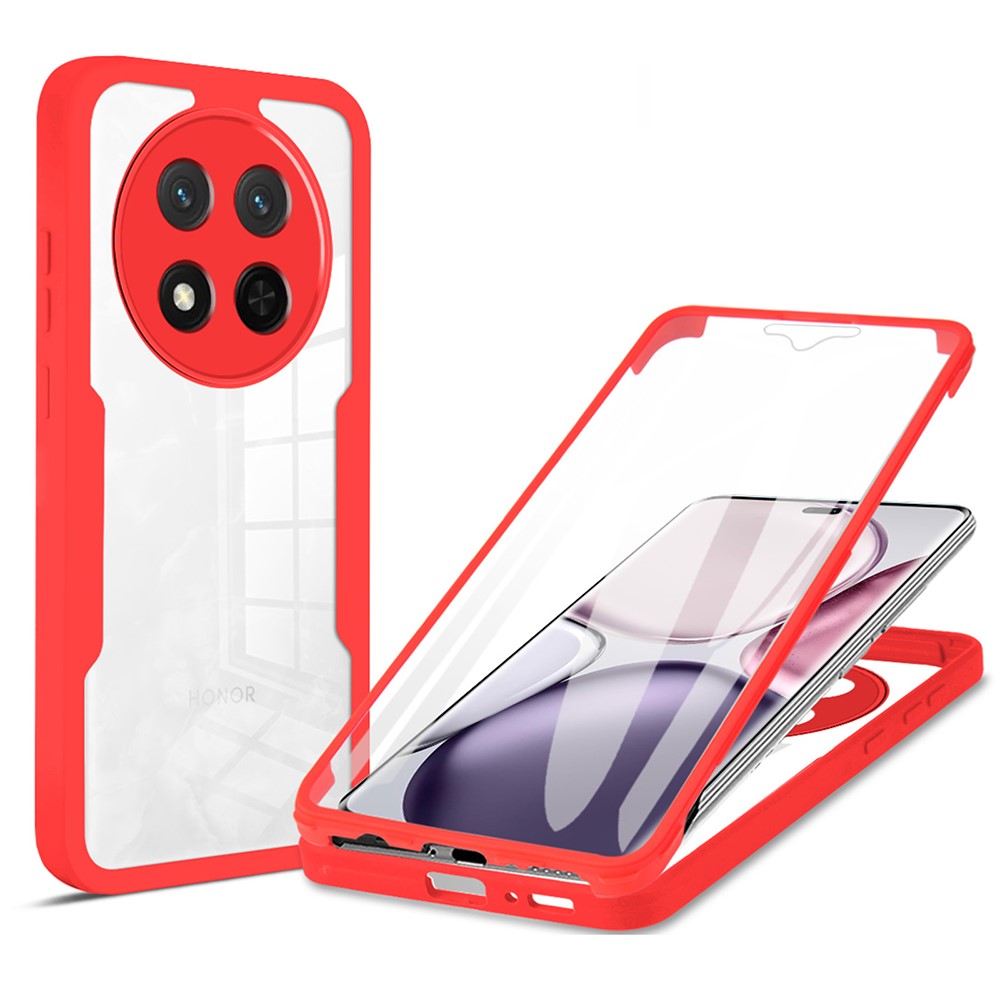 Phone Case For Honor X9c 5G  /  X60 Pro 5G Acrylic + TPU Clear Phone Cover with PET Screen Film