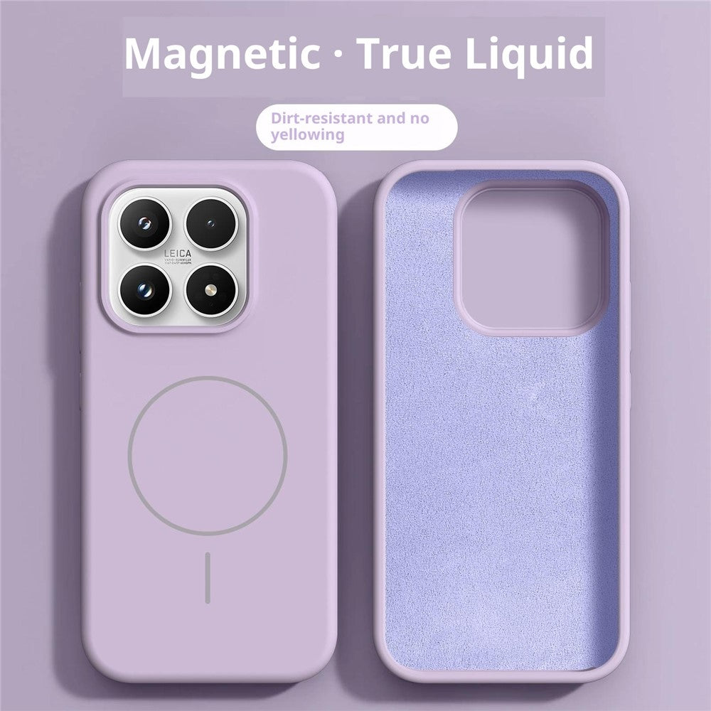 For Xiaomi 17 Magnetic Case Skin-Friendly Liquid Silicone + PC Phone Cover