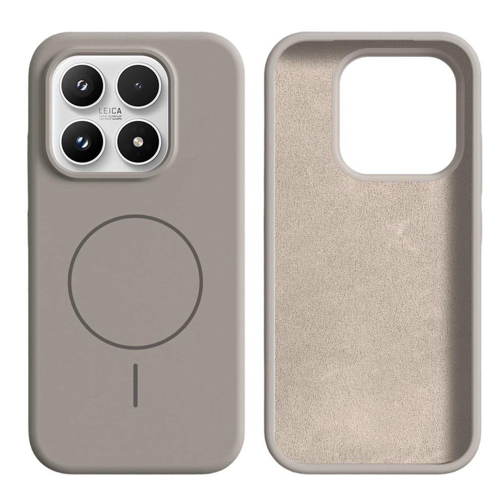 Xiaomi 17 Magnetiskt skal Hudvänligt flytande silikon + PC-mobilskal
