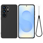 Til Samsung Galaxy S26 Ultra Flydende Silikone Cover Telefon Bagside med Håndrem