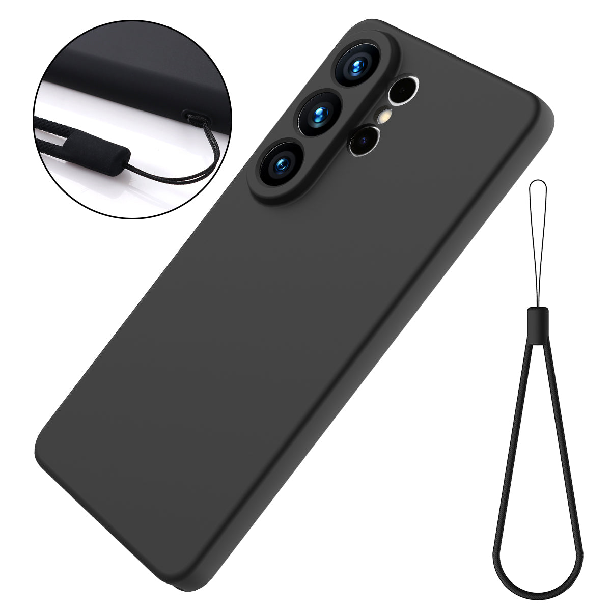 Til Samsung Galaxy S26 Ultra Flydende Silikone Cover Telefon Bagside med Håndrem
