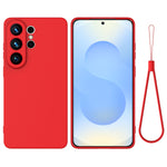 Til Samsung Galaxy S26 Ultra Flydende Silikone Cover Telefon Bagside med Håndrem