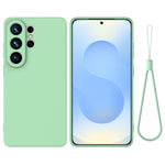 Til Samsung Galaxy S26 Ultra Flydende Silikone Cover Telefon Bagside med Håndrem