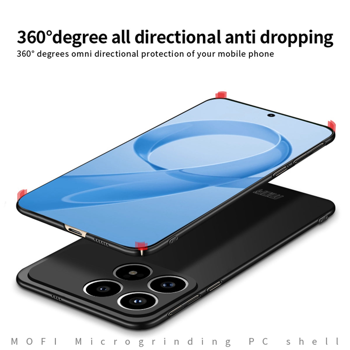 MOFI För Xiaomi Redmi K90 5G mobilskal Shield Matte Series Ultra Slim PC Skyddande Skal