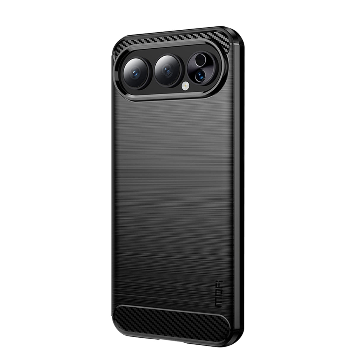MOFI til Honor 500 Pro 5G / Honor 50 Pro Bagcover Børstet tekstur Kulfiber Blødt TPU Cover