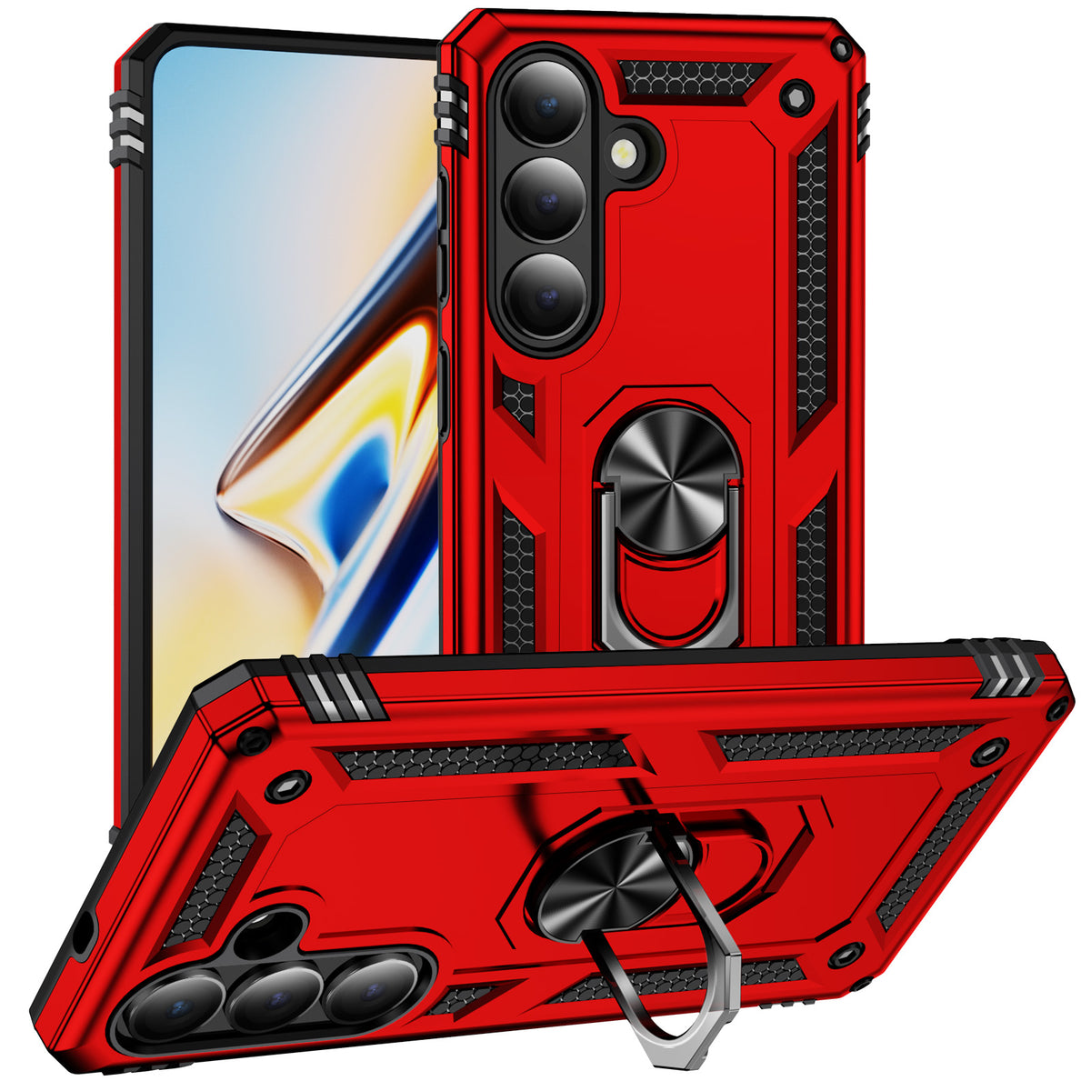 Samsung Galaxy S26-skal PC + TPU-mobilskal med stöd