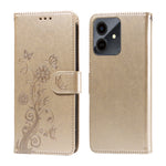 Til Honor Play10 4G Læder Cover Sommerfugle Blomsterpræg Tegnebog Stativ Cover