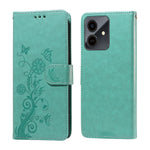 Til Honor Play10 4G Læder Cover Sommerfugle Blomsterpræg Tegnebog Stativ Cover