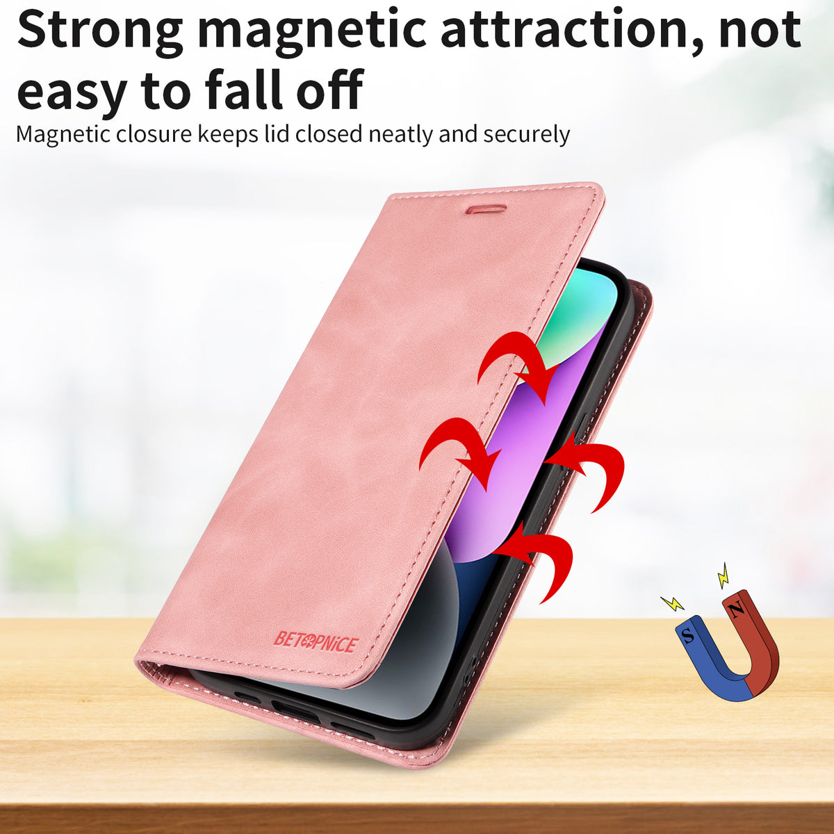 BETOPNICE For Honor Play10 4G Cover Magnetisk Lukning RFID-Blokering Pung Stativ Læder Telefonetui