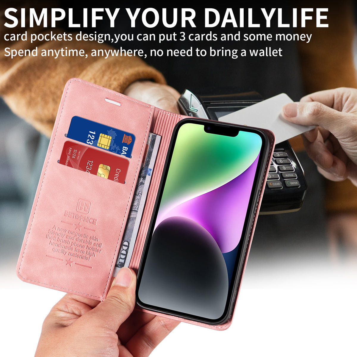 BETOPNICE For Honor Play10 4G Cover Magnetisk Lukning RFID-Blokering Pung Stativ Læder Telefonetui
