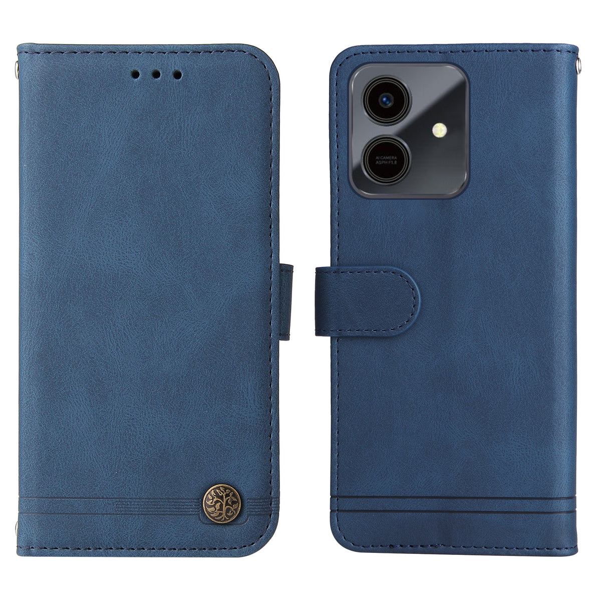 For Honor Play10 4G Leather Wallet Cases Skin Touch Phone Cover Stand with Strap