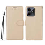 For Honor Play10 4G Case RFID Blocking 3 Card Slots PU Leather Phone Cover with Wrist Strap