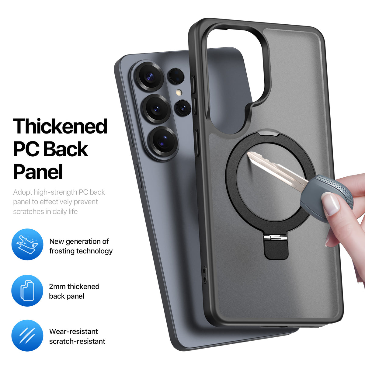 DUX DUCIS For Samsung Galaxy S26 Ultra Magnetic Case  Yind Series Kickstand PC TPU Matte Phone Cover