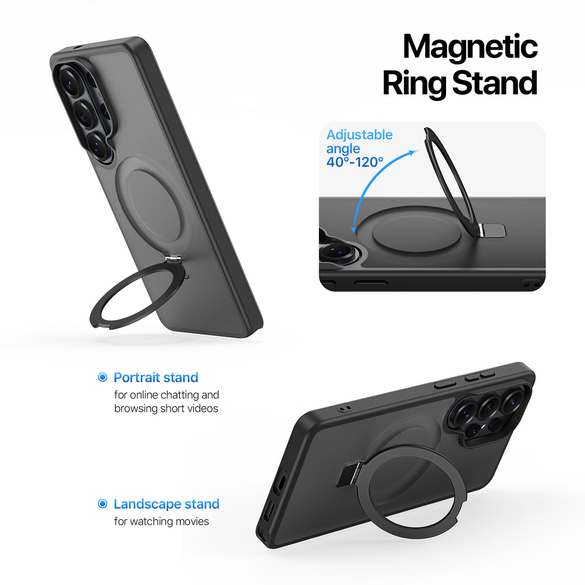 DUX DUCIS For Samsung Galaxy S26 Ultra Magnetic Case  Yind Series Kickstand PC TPU Matte Phone Cover