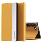 For Samsung Galaxy S23 Electroplating PU Leather Flip Viewing Stand Cover Cell Phone Case