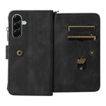 For Samsung Galaxy A57 5G Zipper Wallet Case with 15 Card Slots and Strap Leather Phone Cover