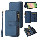 For Samsung Galaxy A57 5G Zipper Wallet Case with 15 Card Slots and Strap Leather Phone Cover