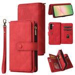 For Samsung Galaxy A57 5G Zipper Wallet Case with 15 Card Slots and Strap Leather Phone Cover