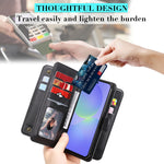 For Samsung Galaxy A37 5G Leather Case with 10 Card Holder Phone Cover Stand