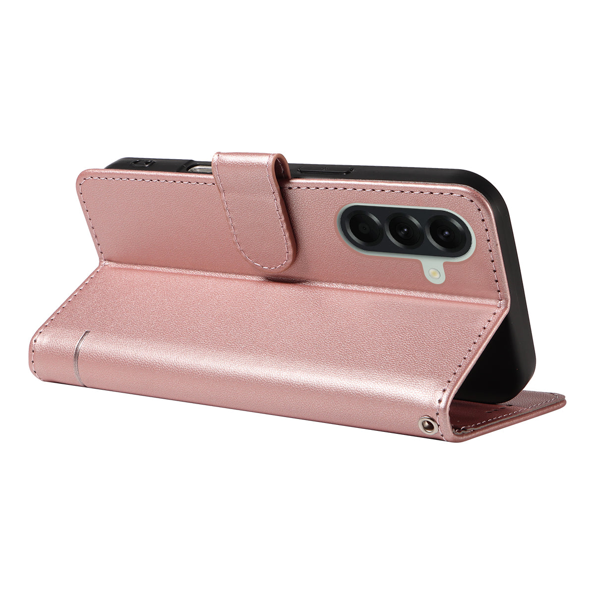 For Samsung Galaxy A57 5G Case Cat Pattern Imprint Leather Phone Cover with Wrist Strap