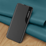 For Samsung Galaxy S23 PU Leather Phone Case View Window Flip Stand Case Anti-Scratch Protective Case
