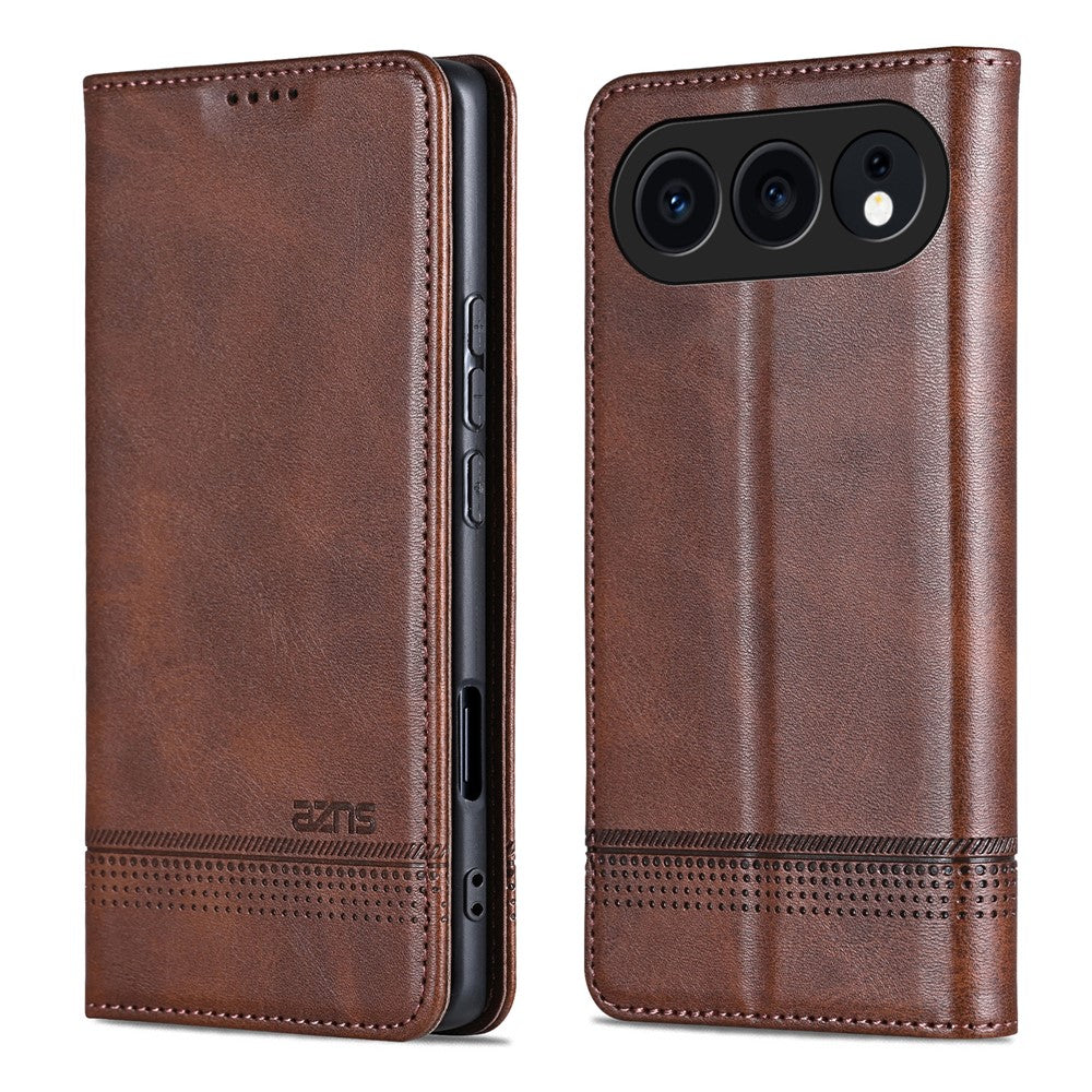 AZNS For Honor 500 5G Case Cowhide Texture PU Leather Wallet Phone Cover