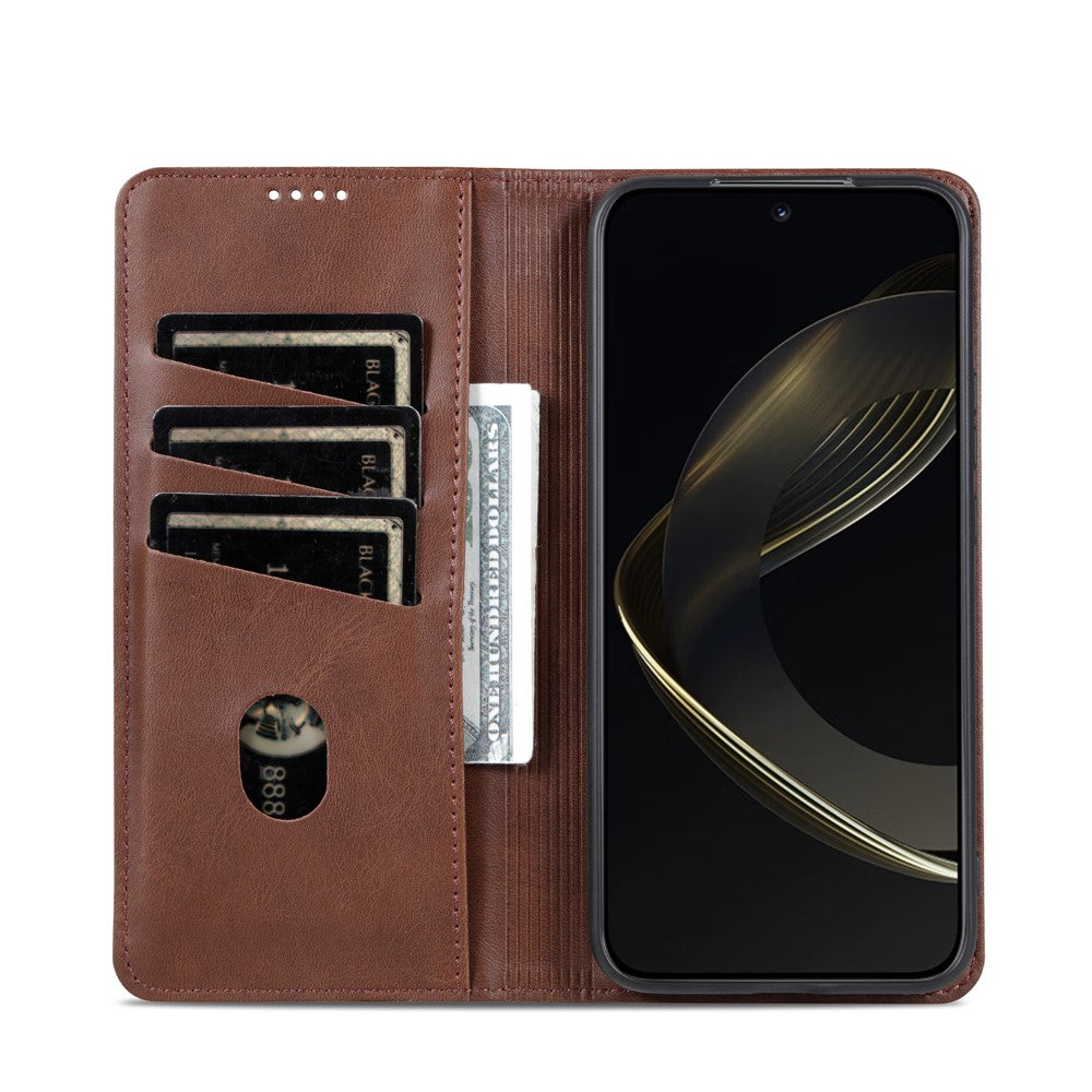 AZNS For Honor 500 5G Case Cowhide Texture PU Leather Wallet Phone Cover