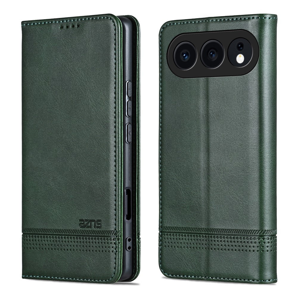 AZNS For Honor 500 5G Case Cowhide Texture PU Leather Wallet Phone Cover