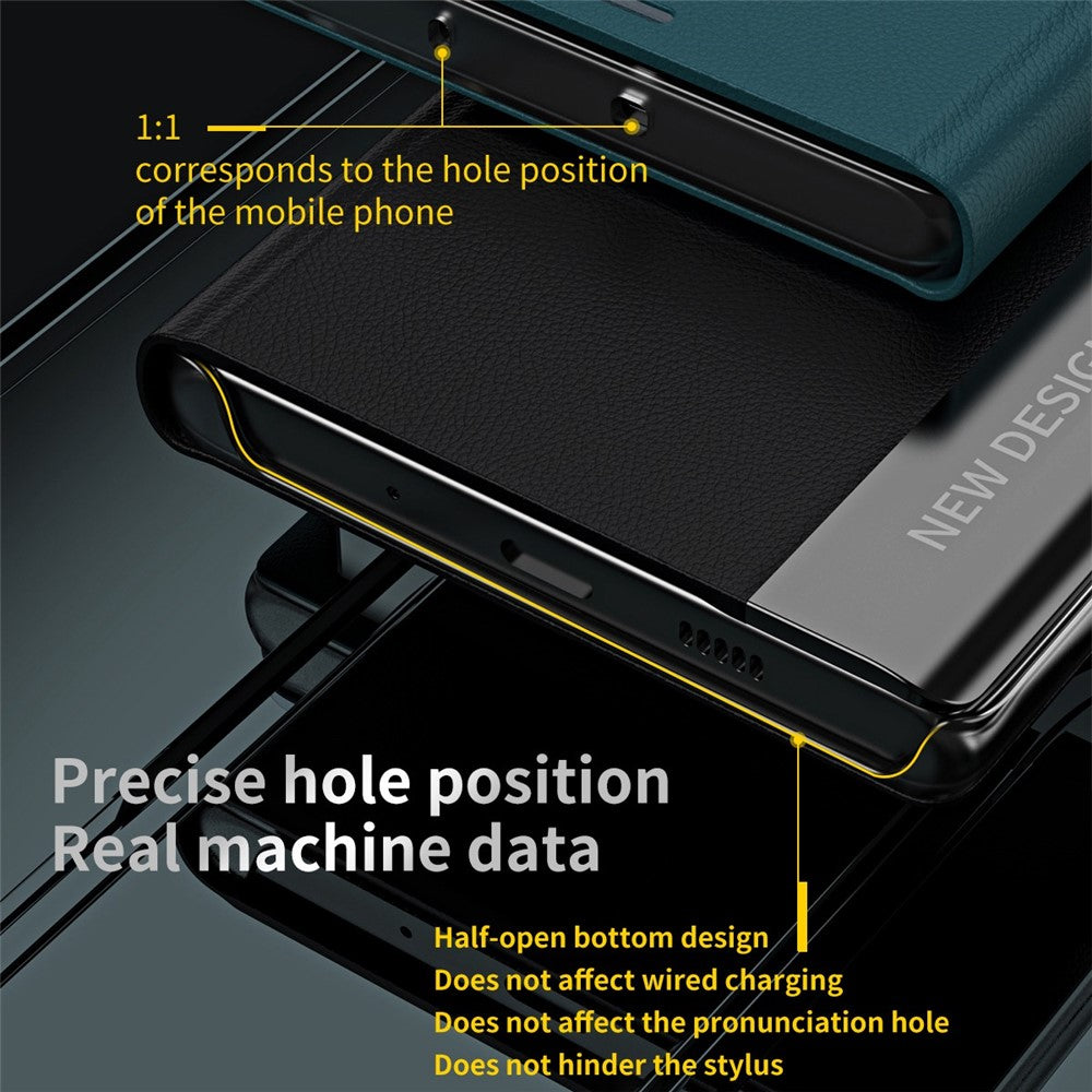 For Samsung Galaxy S23+ Electroplating Protective Case PU Leather Flip Stand Cover Phone Case