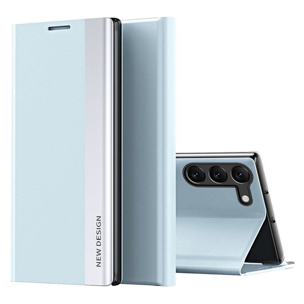 For Samsung Galaxy S23+ Electroplating Protective Case PU Leather Flip Stand Cover Phone Case