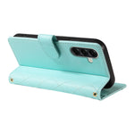 For Samsung Galaxy A57 5G Wallet Case Rhombus Leather Phone Cover with Strap
