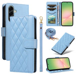 For Samsung Galaxy A57 5G Wallet Case Rhombus Leather Phone Cover with Strap